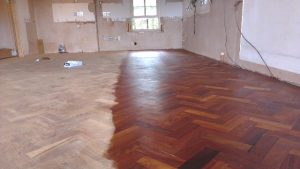 Halfway with the parquet