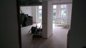 Before laying the parquet floor