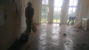 Sanding on parquet