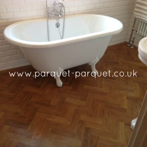 Parquet flooring kitchen or bathroom