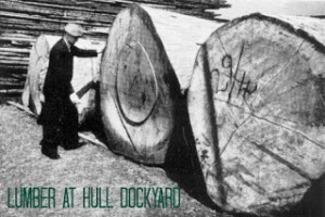 Hull Dockyard c 1930 a source of reclaimed parquet