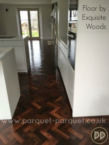 Parquet flooring kitchen or bathroom